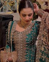 Awesome Green Color Jimmy Chu  Embroidery & Sequins Work Salwar Suit